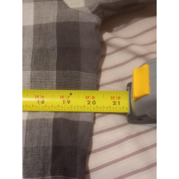 Salt Valley Western Shirt Medium M Gray Button Up Pearl Snap Plaid Pockets Mens - Picture 11 of 12